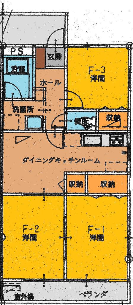さくらハイツ(3DK/2階)の間取り写真