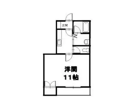 MID ISLAND HEIGHT (1K/2階)の間取り写真