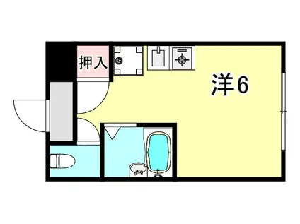 パンシオン白川台NO1(ワンルーム/2階)の間取り写真