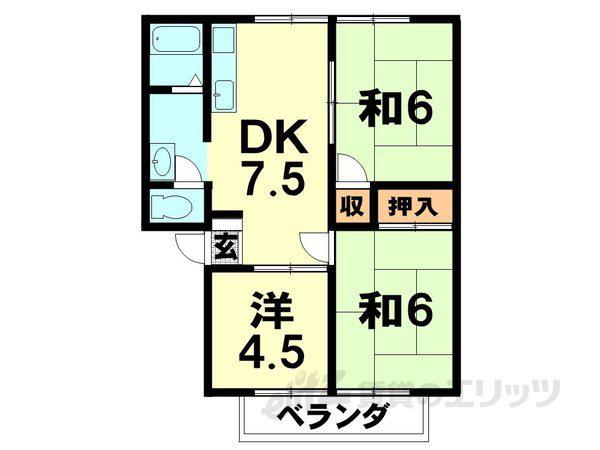 ウィステリアハイム(3DK/2階)の間取り写真
