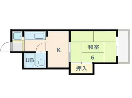 ステラ長岡(1K/4階)の間取り写真