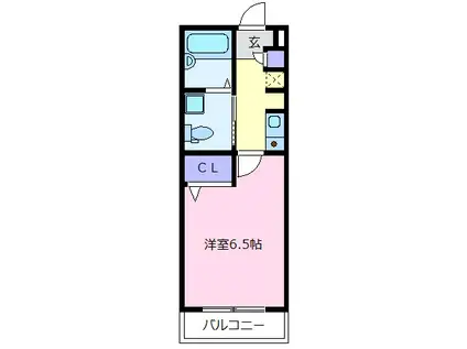 WIN北花田(1K/3階)の間取り写真