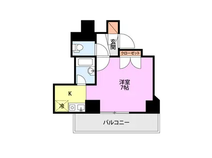 ホーユウコンフォルト長岡(ワンルーム/2階)の間取り写真
