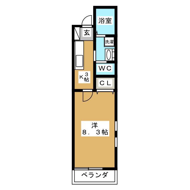 ドマーニ(1K/3階)の間取り写真