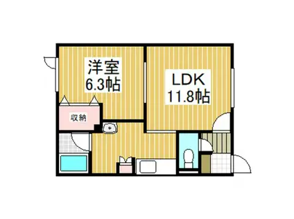 レインボーハウス永福NO26(1LDK/2階)の間取り写真