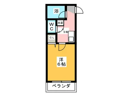 サンクレスト学園(1K/2階)の間取り写真