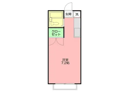 ヤマト南矢名ハウス(1K/2階)の間取り写真