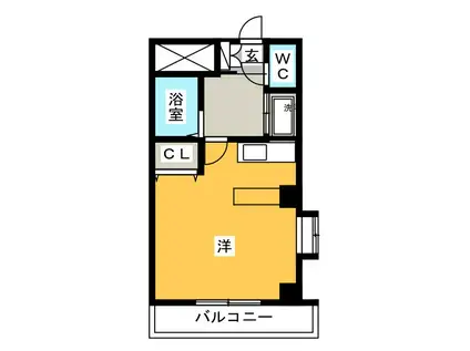 ベルコモンズ平尾II(ワンルーム/2階)の間取り写真