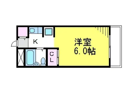 セントラルマンション武蔵野(1K/5階)の間取り写真