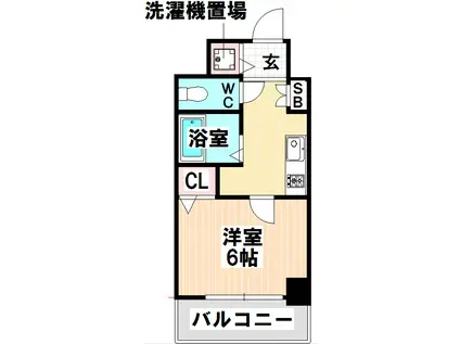 プレサンスNAGOYA桜通ビックビート(1K/10階)の間取り写真