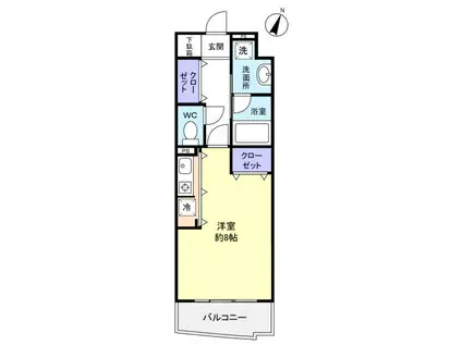 ソフィアグレース八千代(ワンルーム/7階)の間取り写真