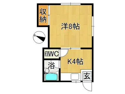 富野ハイツ(1K/1階)の間取り写真