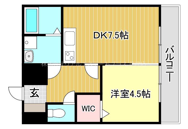 セジュールA&M(1DK/1階)の間取り写真