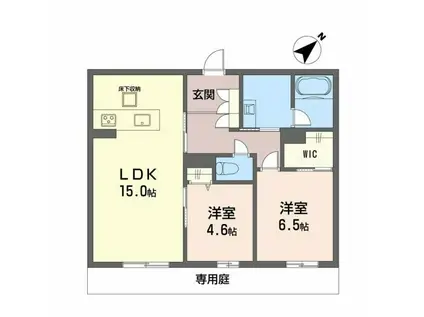 SHAMAISON PASTEQUE(2LDK/1階)の間取り写真