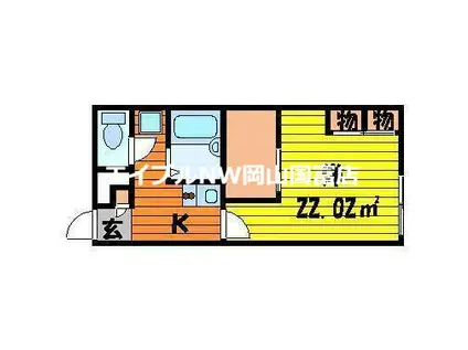 レオパレスアークハイツII(1K/2階)の間取り写真