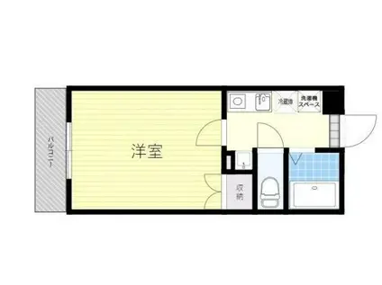 ウォーカーヒル(1K/1階)の間取り写真