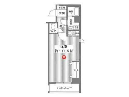 サニーセレクトコーポ(ワンルーム/5階)の間取り写真