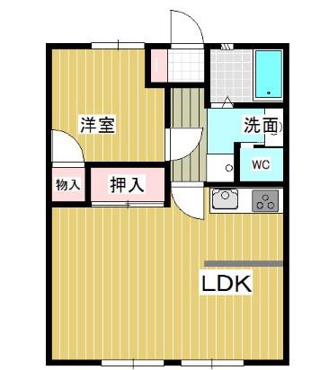 サンシティ小坂(1LDK/1階)の間取り写真