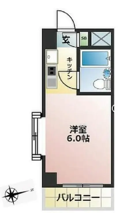 スカイコート八王子 第3 5階階 間取り