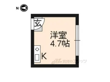 白梅ビル(ワンルーム/5階)の間取り写真