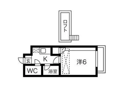 アップルハウス境田町(1K/2階)の間取り写真