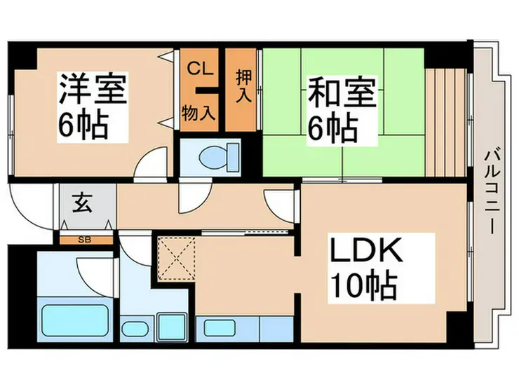 リバーパーク四つ木 4階階 間取り