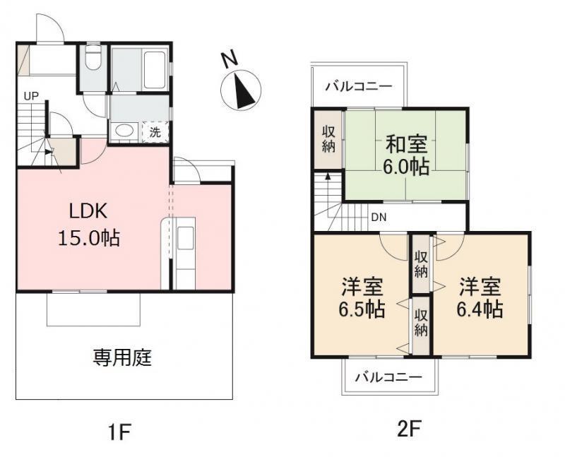 ミュージア屋島A・B棟(3LDK/1階)の間取り写真