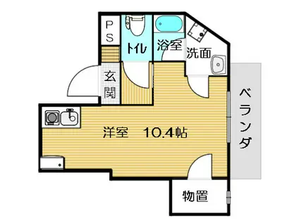 ウェルステイツ(ワンルーム/3階)の間取り写真