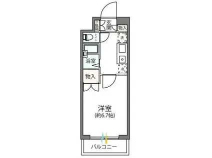 フレンズえびなアネックス(1K/5階)の間取り写真
