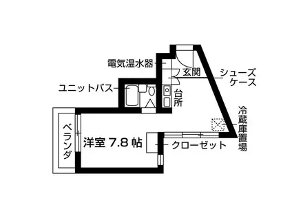 ビューステージ湘南(ワンルーム/1階)の間取り写真