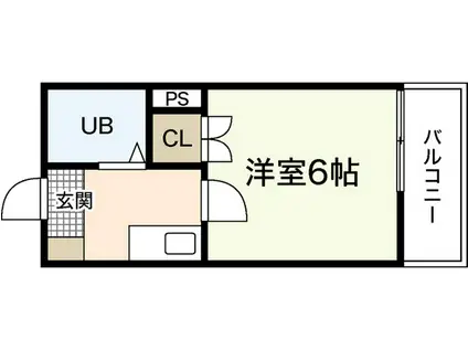 ロイヤル東雲(1K/2階)の間取り写真