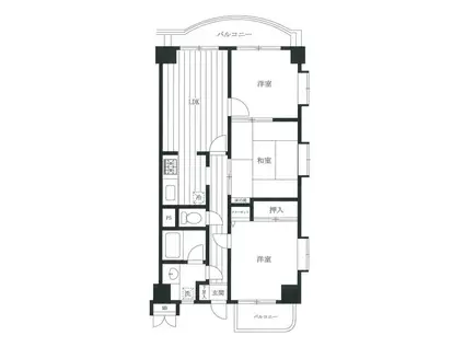 セントヒルズ東川口(3LDK/3階)の間取り写真