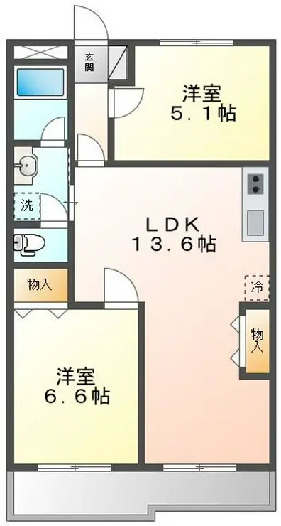 清水マンション 1階階 間取り