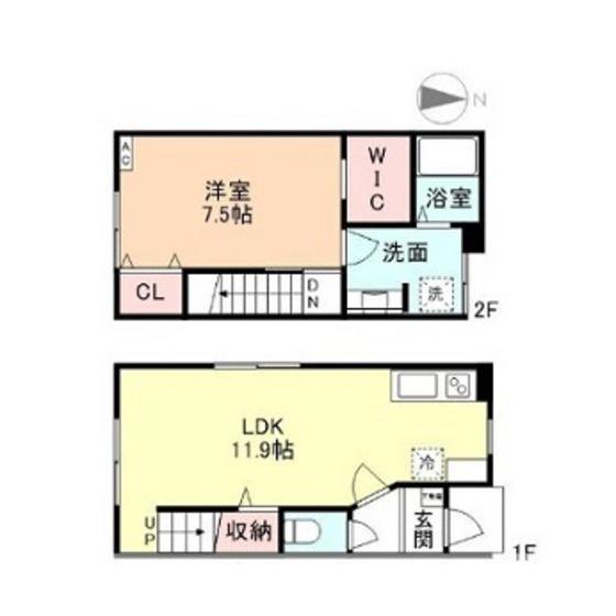 MAHALO五艘(1LDK/1階)の間取り写真