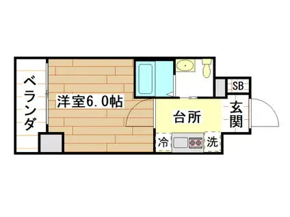 キャンバスヴィレッジ大阪近大前II(1K/3階)の間取り写真