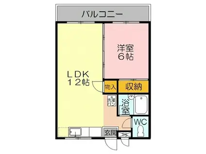 ラビットハウス YOU(1LDK/2階)の間取り写真