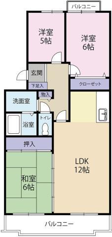 HELLO INGS(3LDK/2階)の間取り写真