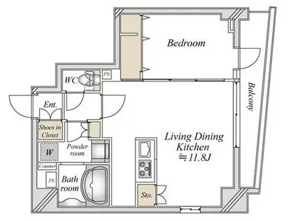 リテラス馬込(1LDK/5階)の間取り写真