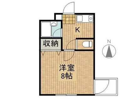 広瀬町S-1ビル(1K/4階)の間取り写真