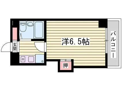 ベルトピア手柄II(1K/3階)の間取り写真