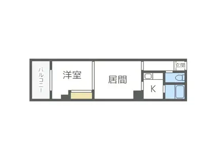 ミラバ札幌中央(1LDK/8階)の間取り写真