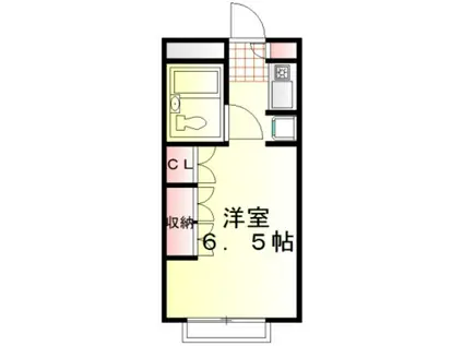 ルミエール(ワンルーム/4階)の間取り写真