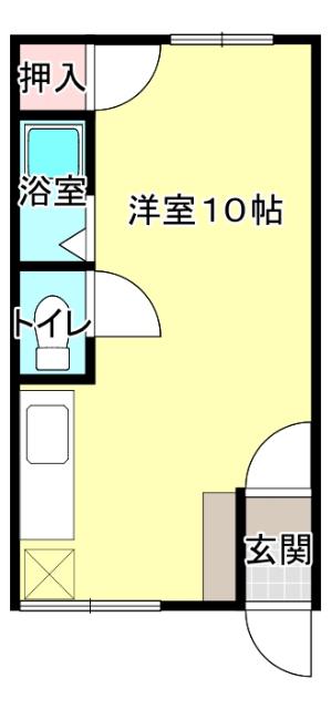 オリス砂川A(ワンルーム/2階)の間取り写真