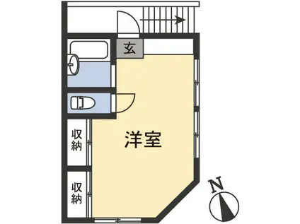 南長崎2丁目1R(ワンルーム/2階)の間取り写真