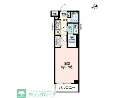 アルコバレーノお花茶屋(1K/2階)の間取り写真