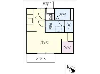 アトレーユ・A(ワンルーム/1階)の間取り写真
