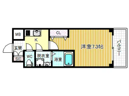 サムティ梅田インターコア(1K/6階)の間取り写真