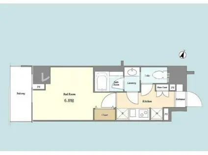 BPRレジデンス町田(1K/11階)の間取り写真