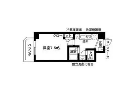 NASIC望が丘(1K/4階)の間取り写真