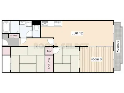 荘苑北山本町(3LDK/3階)の間取り写真